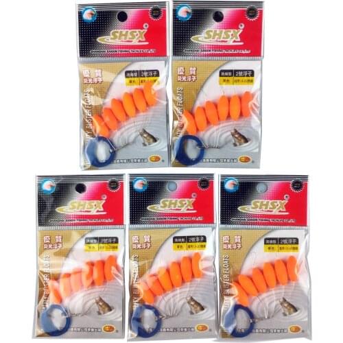 5packs/lot Fluorescence Fishing Float Seven Star Float Olive Float Beans Night Fishing Bobber Fishing Tackle Accessory J257
