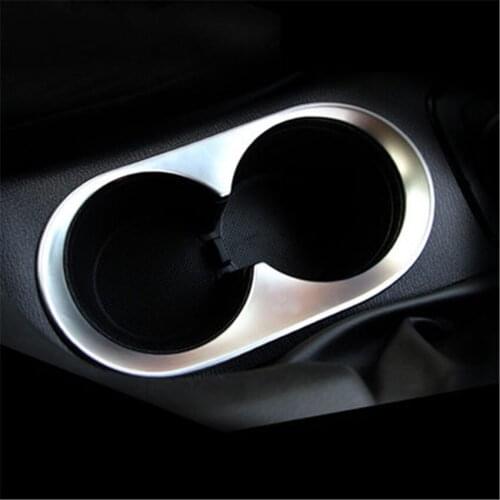 ABS Auto Front Center Console Water Cup Holder Trim Frame Decoration Sticker For Mazda 3 Axela 2014 2015 Car-Styling