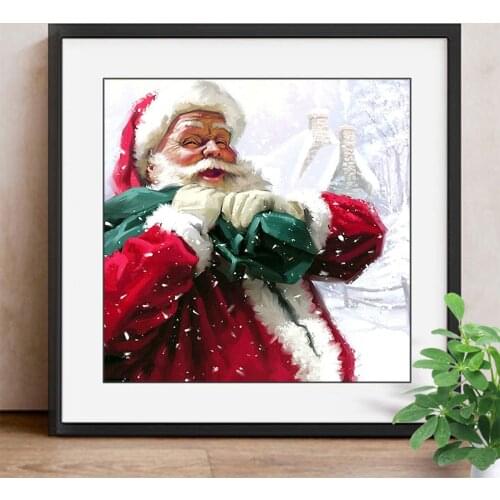 Diamond Embroidery Portrait Needlework Embroidery Diamond Painting Santa Claus Rhinestone Home Decor For Christmas