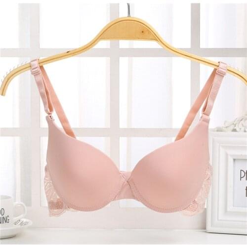 New soft women push up bras sexy lace lingerie push up gather underwear for women 38AB