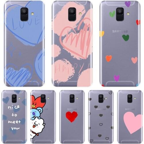 Phone Case For Samsung Galaxy A3 A5 A7 2016 2017 Cute Heart Silicone Back Cover For Samsung Galaxy A5 A7 2018 A6 A8 Plus Case