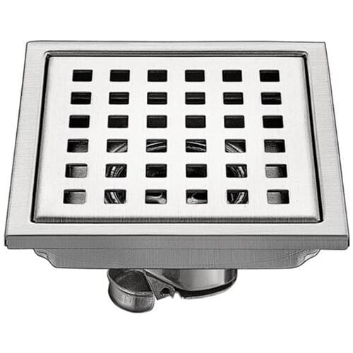 DONYUMMYJO 1pc Stainless Steel Drain15cm*15cm Square Filter Deodorant Anti-return Water Leakage