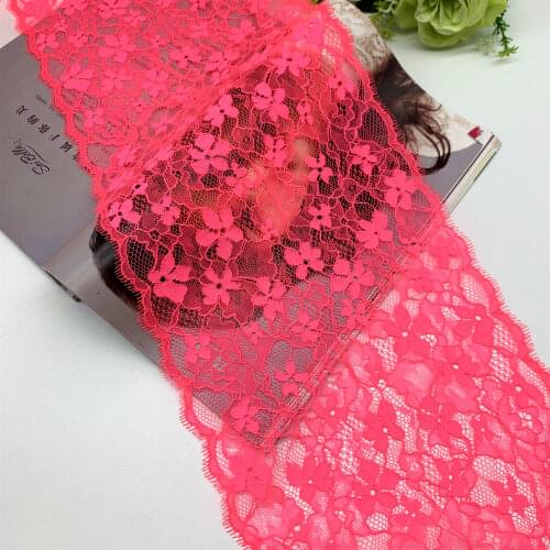 3y/lot 21cm 3 Color Stretch Elastic Lace Fabric DIY Craft Sewing Supplies Decoration Accessories For Garment Underware Lace Trim