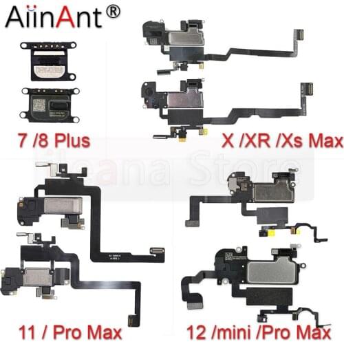 Earpiece Flex For iPhone X XR Xs 11 12 Pro Max 7 8 Plus mini Sensor Proximity Small Earphone Ear Top Front Speaker Flex Cable