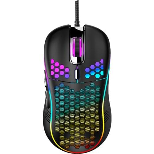 Highend Lightweight RGB Gaming Mouse 7200DPI Honeycomb Shell Ergonomic Mice with Ultra Weave Cable For Computer Gamer PC Desktop