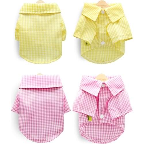 Classic Dog Clothes Plaid Puppy Dog Costume Spring Summer Pets Dogs Clothing For Small Medium Dogs Vest Pet Shirt Ropa Perro