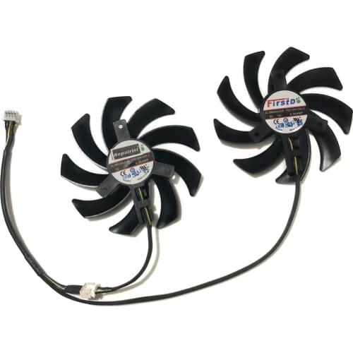 GPU VGA Card Cooler Alternative Cooling Fan For Radeon GALAKURO kuroutoshikou R9 380X R7 370 Graphics Video Cards as Replacement