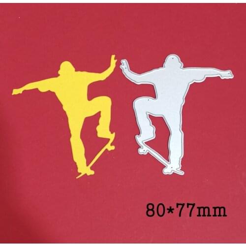 Metal cutting dies men play Skateboarding Craft Dies Mould stencils Scrapbooking paper knife mould blade punch dies template