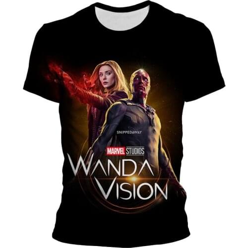 Fashion Marvel Avengers Wanda Vision Mens Women Tshirt Child T-Shirt Tv Show Shirts Superhero Scarlet Witch Tees 3D Printed Top