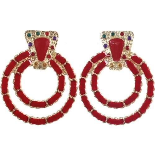 Fashion Retro Rhinestones Earring For Women Wedding Jewelry Boho Elegant Shiny Dangle Statement Earrings Dinner Gifts