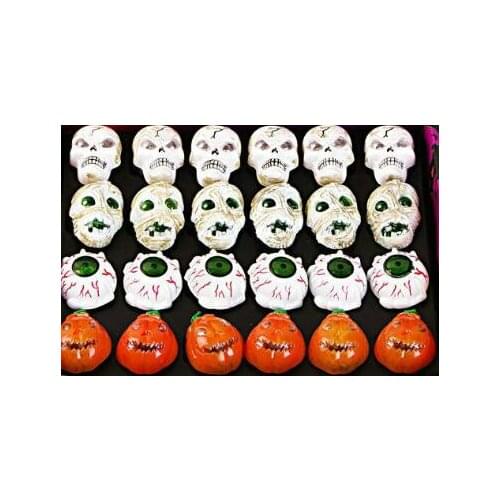 Halloween soft toys ring Cute eyes and pumpkin lights ring luminous finger ring Childrens holiday gift YH916