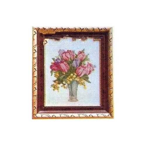 Top Quality Cute Lovely Counted Cross Stitch Kit Wiehler 1834 Tulip Tulips in Vase Flower Flowers
