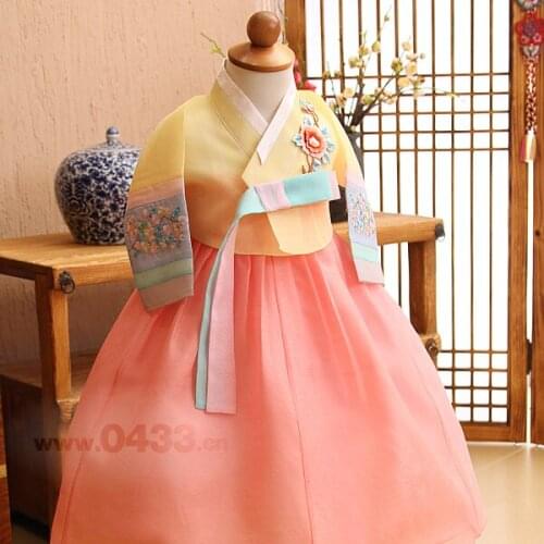 2020 NEW GirlsPremium Korean Tradtional Girl Hanbok Dress Kids Birthday Party Korean Dolbok Gift