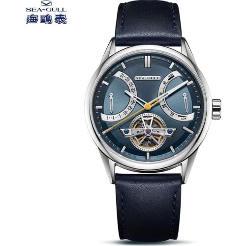 Seagull Watch Mens Mechanical Watch Hollow Flywheel Waterproof Automatic Mechanical Watch Official Genuine 6128