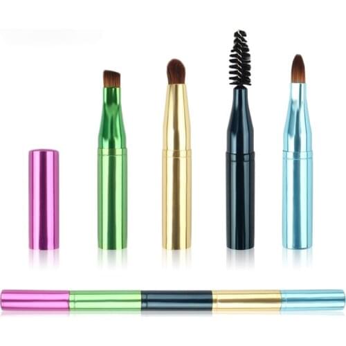 New 2021 Colorful 4 in 1 Brush Multifunctional Eyebrow Eyeshadow Lip Mascara Makeup Cosmetic Brush