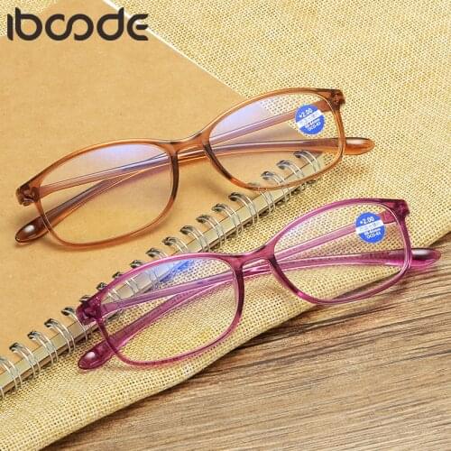 Iboode TR90 Ultralight Anti Blue Ray Reading Glasses Anti Blue Light Presbyopic Eyeglasses Hyperopia Eyewear Reader +1.5 2.5 3.5