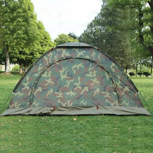 Outdoor Camping Hiking Travel Tent Folding Portable Anti-UV Waterproof Mountaineering Equipment Sun Protection Camouflage Tent