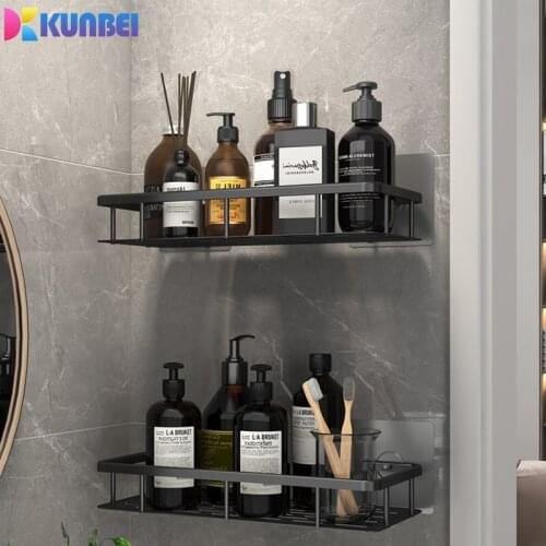 KUNBEI Punch-free Bathroom Shelves The Wall-mounted Corner Shelf Kitchen Organizer Shower Storage Rack Bathroom Accessories Set