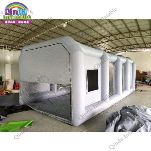 Portable oxford cloth inflatable spray booth tent 8m length mobile inflatable paint tent for car