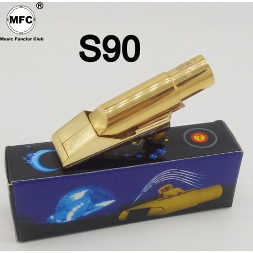 Professional Tenor Soprano Alto Saxophone Metal Mouthpiece Gold Lacquer S90 Mouthpiece Sax Mouth Pieces 5 6 7 8 9