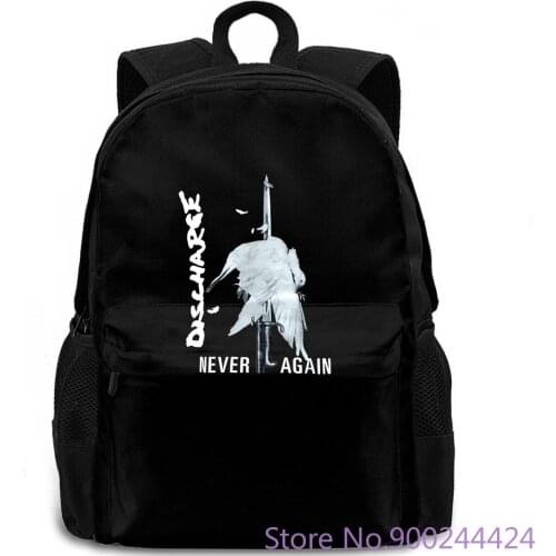 DISCHARGE "NEVER AGAIN" S-3XL OFFICIAL MERCH british punk rock hardcore backpack