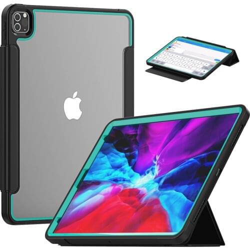 Luxury Case for iPad Pro 12.9 2020 2018 case Coque Fold Stand with Auto Sleep Wake Up PU Leather Smart Cover for iPad Pro Fundas