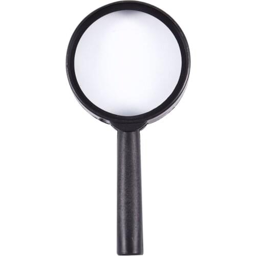 Handheld Black Plastic Frame 40Mm Lens 3X Magnifier Magnifying