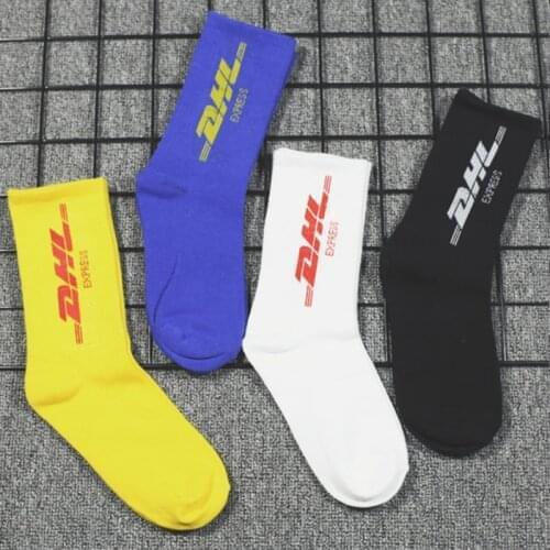 Letter HipHop Sport Novelty Soft Black Blue Yellow White Elastic Cotton Cool Comfortable Creative Outdoor Funny Mens Sock
