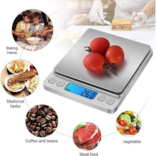 0.01g/0.1g Precision LCD Digital Scales 500g/3000g Mini Electronic Grams Weight Balance Scale For Tea Baking Weighing Scale