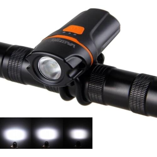 USB Rechargeable Front Bike Lamp 200lm Floodlight MTB Bicycle Headlight Safety Night Cycling Lamp with Built-in Battery