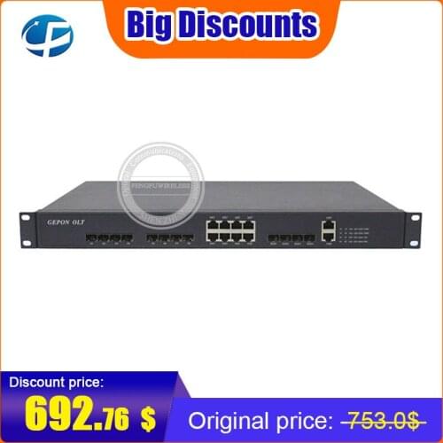 High quality 10G 8 PON ports EPON OLT compatible HUA WEI ZTE ONU network terminal 8 pon mini OLT
