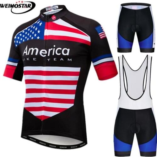 Weimostar 10 Country Team Cycling Clothing Men Mountain Bike Clothing Racing Sport Cycling Jersey Set Anti-sweat Cycling Wear