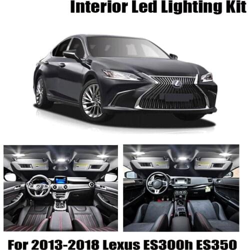 12pcs White Canbus LED Bulbs Interior Map Door Trunk Light Kit For 2013-2016 2017 2018 Lexus ES300h ES350 Vanity Mirror Lamp