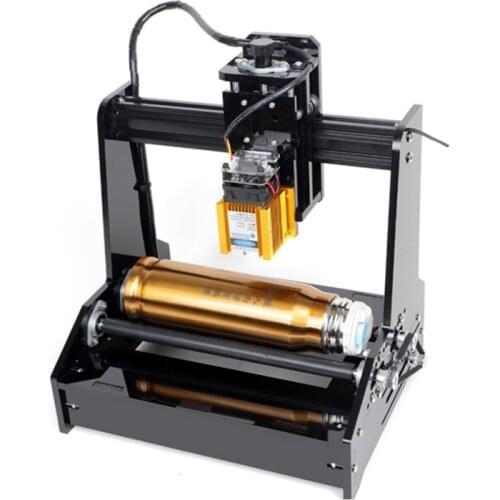 15W Mini 3D Laser Marking Machine CNC Laser Engraver Rotary Axis Engraving Area 100mm*200mm for Metal, Steel, Aluminum
