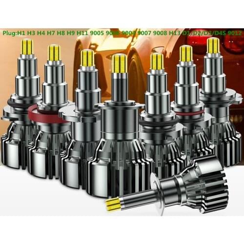 2 Ampoules Auto Car H7 H4 Led bulbs 120w 8 sides CSP Chip Auto headlights H4 H11 H8 9005 9006 H1 9012 D2S D4R Automobiles lamp