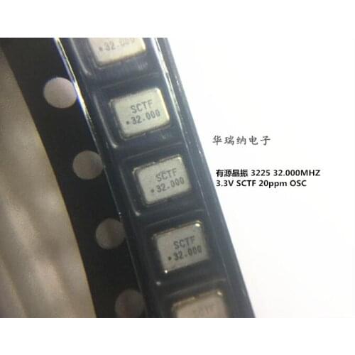 5pcs Active chip crystal oscillator OSC 3225 4-pin 3.2*2.5mm 32MHZ 32M 32.000MHZ SCTF