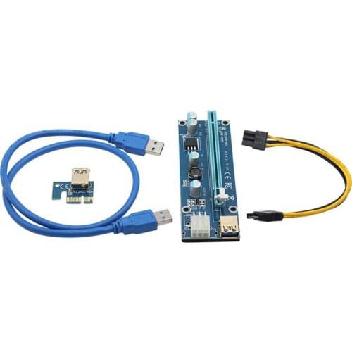 60cm PCI-E Riser Card 009S Pcie 1x to 16x Extender USB Data Cable