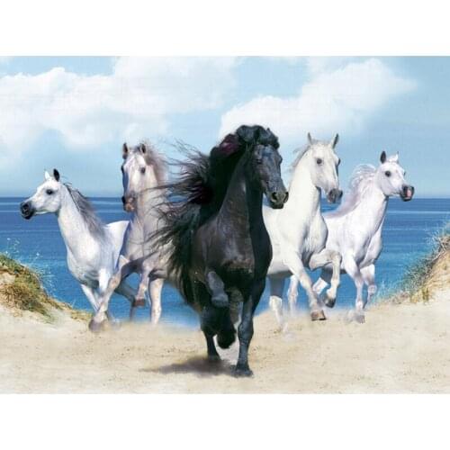 Running Horse DIY 5D Diamond Painting Counted Cross Stitch Mosaic Animal Embroidery Warm Living Room Decoration Nice Gift