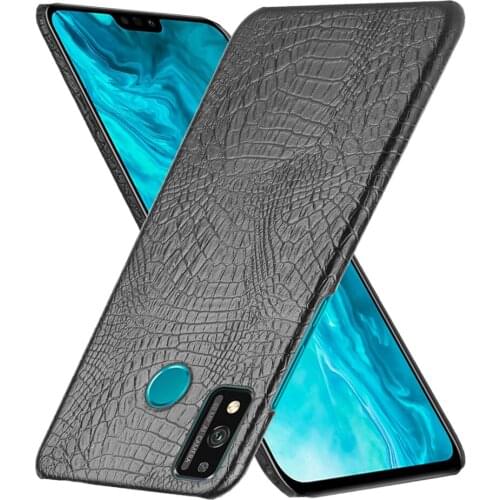 Case for Honor 9X Lite Crocodiel Texture PU Leather Back Hard Plastic Cover for Huawei Honor 9X Lite JSN-L21 JSN-L22 JSN-L23