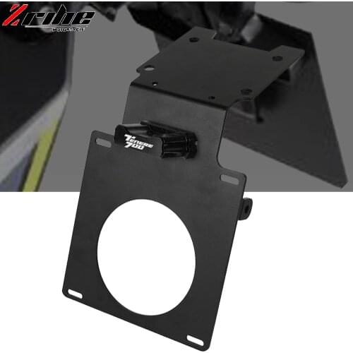 For Yamaha Tenere700 T7Rally XTZ700 XT700Z 2019-2021 Motorcycle Adjustable Rear Tail Tidy License Plate Holder Bracket LED Light