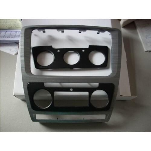 Fascias Car Audio Panel Refitting Frame Dash Kit Brushed Silver Color For Skoda Octavia 2013