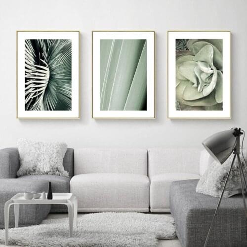 Canvas Painting Vintage Palm Leaf Landscape Poster Rose Flower Nordic Art Print Modern Scandinavian Wall Picture Room Decor