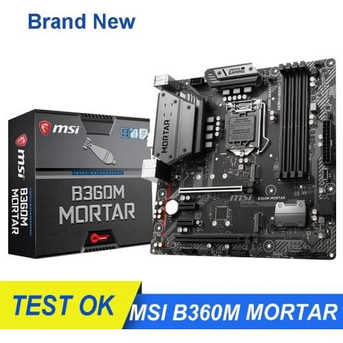 For MSI B360M MORTAR Motherboar Micro-ATX For Intel B360 DDR4 M.2 SATA3 USB3.1 Gen2 TYPEC 64G 1151 CPU Desktop Mainboard NEW