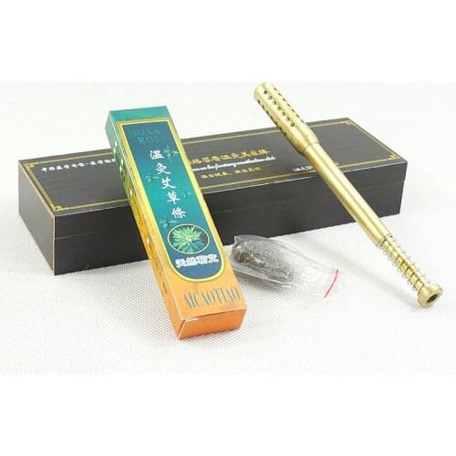 Copper moxa stick Meridian moxa Beauty Bar face moxibustion moxa device acupuncture massage moxa stick
