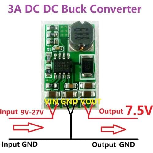 3A DC 9V 12V 15V to 7.5V dc dc converter module Step-Down Buck Voltage Regulator power supply Board