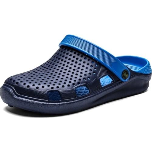 2021 Boy Sandals Summer Breathable Mens EVA Garden Shoes Lithe Black Beach Flat Man Sandals Slippers