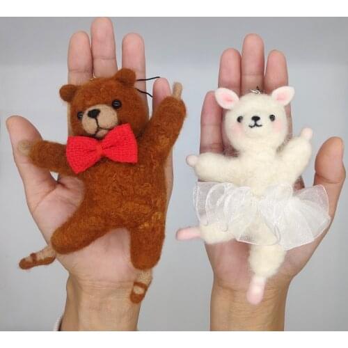 Dancing Series Needle Felting Kit for Beginner Handmade Wool Felt Doll Sewing Kit DIY Craft Kits for Adults English Manual