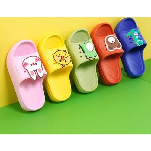 2021 New Cartoon Leisure Home Beach Boys and Girls Shoes Soft Kids Toddler Baby Shoes Summer Lovely Pink Sandals