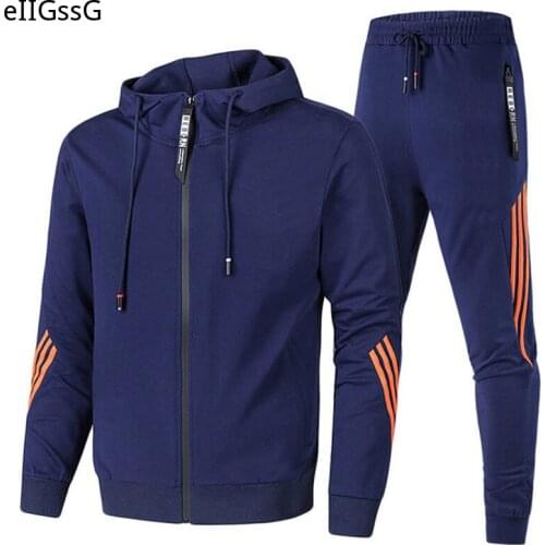 2021 new solid color spring and autumn hip-hop basketball zipper closure + casual pants daily sportswear casual suit