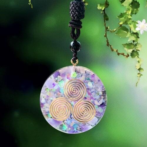 Orgonite Pendant Necklace Tree of Life Sacred Geometry Chakra Orgon Energy Necklace Meditation Jewelry Metaphysical Healing